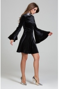 Чёрное бархатное платье Donna Saggia DSP-303-4t