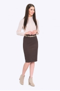 Классическая юбка-карандаш коричневого цвета Emka 202-60/grafena
