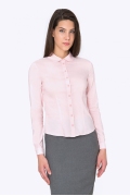 Розовая рубашка с круглым воротничком Emka b 2264/apreliya