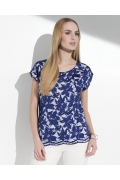 Сине-белая летняя блузка Sunwear I63A-2-30