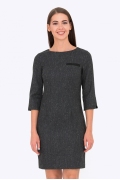 Приталенное платье серого цвета Emka PL-438/zolina