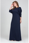 Длинное платье тёмно-синего цвета Donna Saggia DSPB-14-41t