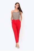Женские брюки красного цвета Emka D-031/ataliya