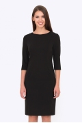 Чёрное платье-футляр Emka Fashion PL-569/milisa