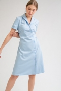 Платье голубого цвета с запахом Emka PL875/hilda