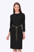 Чёрное платье-футляр Emka Fashion PL-537/sevara