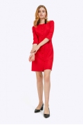 Красное платье на подкладке Emka PL849/bendigo