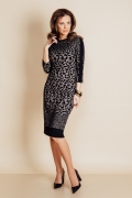 Облегающее платье леопардовой расцветки TopDesign B6 105