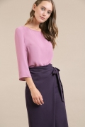 Фиолетовая юбка с запахом Emka S820/mirakul