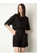 Чёрные женские шорты Emka P005/plain