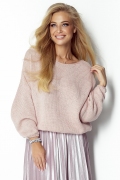 Короткий свитер розового цвета Fimfi I299
