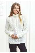 Белый женский свитер Andovers Z299