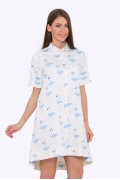 Платье-рубашка с асимметричным низом Emka PL-592/alana