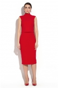 Красное платье с эффектом юбки и топа Donna Saggia DSP-268-29t