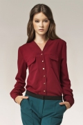 Бордовая блузка Nife B31