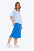Синяя летняя юбка на резинке Emka 705/cheiz