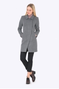Женское пальто серого цвета Emka R-022/lilya