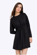 Короткое чёрное платье на кулиске Emka PL846/paula