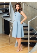 Летнее платье голубого цвета TopDesign Premium PA7 40