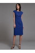 Платье-футляр синего цвета Emka PL1016/caracas