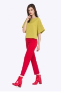 Яркие красный женские брюки Emka D088/amour