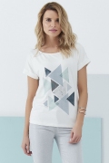 Женская блузка с геометрическим принтом Sunwear Q68-2-13