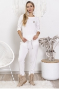 Красивый костюм белого цвета M.Hajdan BL1115+SP0003 