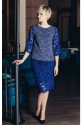 Ажурная юбка синего цвета Flaibach 072W6