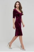 Вишневое бархатное платье с глубоким вырезом Donna Saggia DSP-313-77t