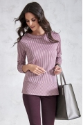 Розовая блузка в тонкую полоску Sunwear V53-5-11