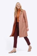 Оранжевое женское пальто Emka R026/mirtle
