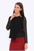 Чёрная блузка Emka Fashion b 2206/cleni