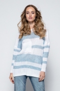 Свободный полосатый свитер Fimfi I240
