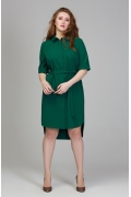 Платье-рубашка изумрудного цвета Donna Saggia DSPB-17-76