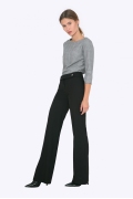 Широкие женские брюки чёрного цвета Emka D070/lenora