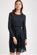 Платье темно-синего цвета в полоску Emka PL880/kantemira