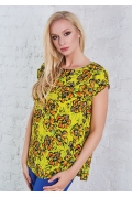 Женская летняя блузка жёлтого цвета TopDesign A8 059