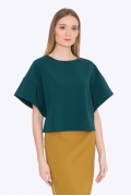 Зелёная блузка с широкими рукавами Emka B2202/eloisa