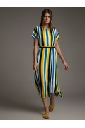 Платье в цветную вертикальную полоску Emka PL895/newkirk