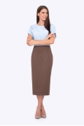 Облегающая юбка-карандаш коричневого цвета Emka 501/clara