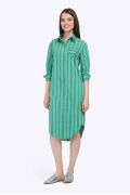 Летнее платье-рубашка зелёного цвета Emka PL601/rainbow