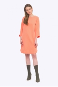 Легкое романтичное платье персикового цвета Emka PL586/smoozi
