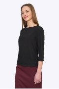 Лаконичная черная блуза Emka Fashion B2204/amouage