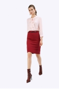 Классическая юбка бордового цвета Emka S675/flexa