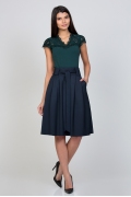 Тёмно-синяя юбка-колокол Emka Fashion 247-kirsten