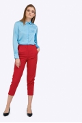 Укороченные брюки яркого красного цвета Emka D127/rosso