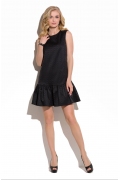 Чёрное платье с воланом по низу Donna Saggia DSP-06-6