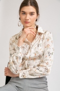 Блузка с цветочным орнаментом Emka B2348/glycinia