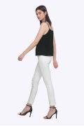 Женские брюки-скинни молочного цвета Emka D-016/vega