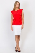 Красная блузка Emka Fashion b 2145/livana